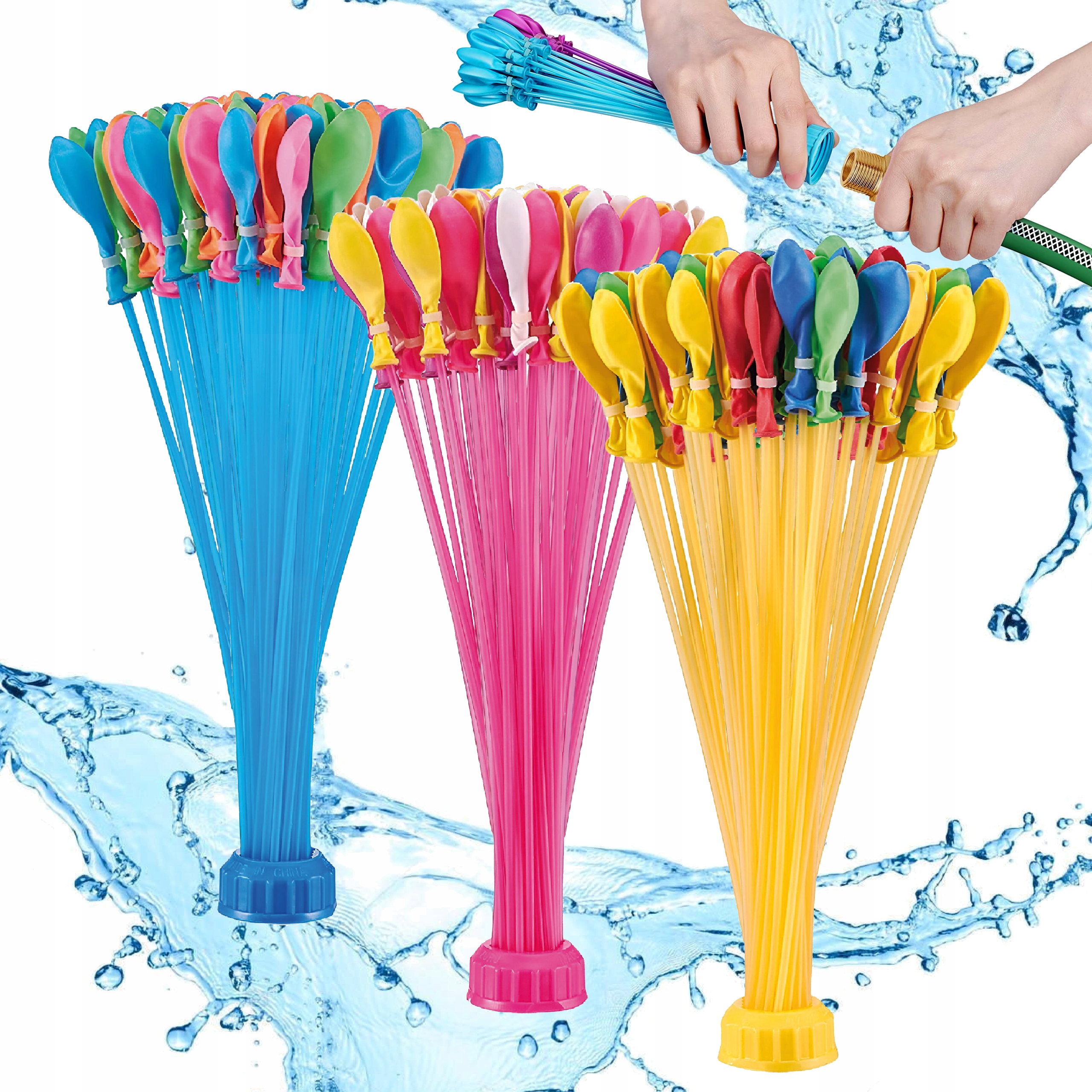 BOMBY WODNE BALONY NA WODĘ KOLOROWE AUTOMATYCZNE Z NAPEŁNIACZEM 111 SZT.