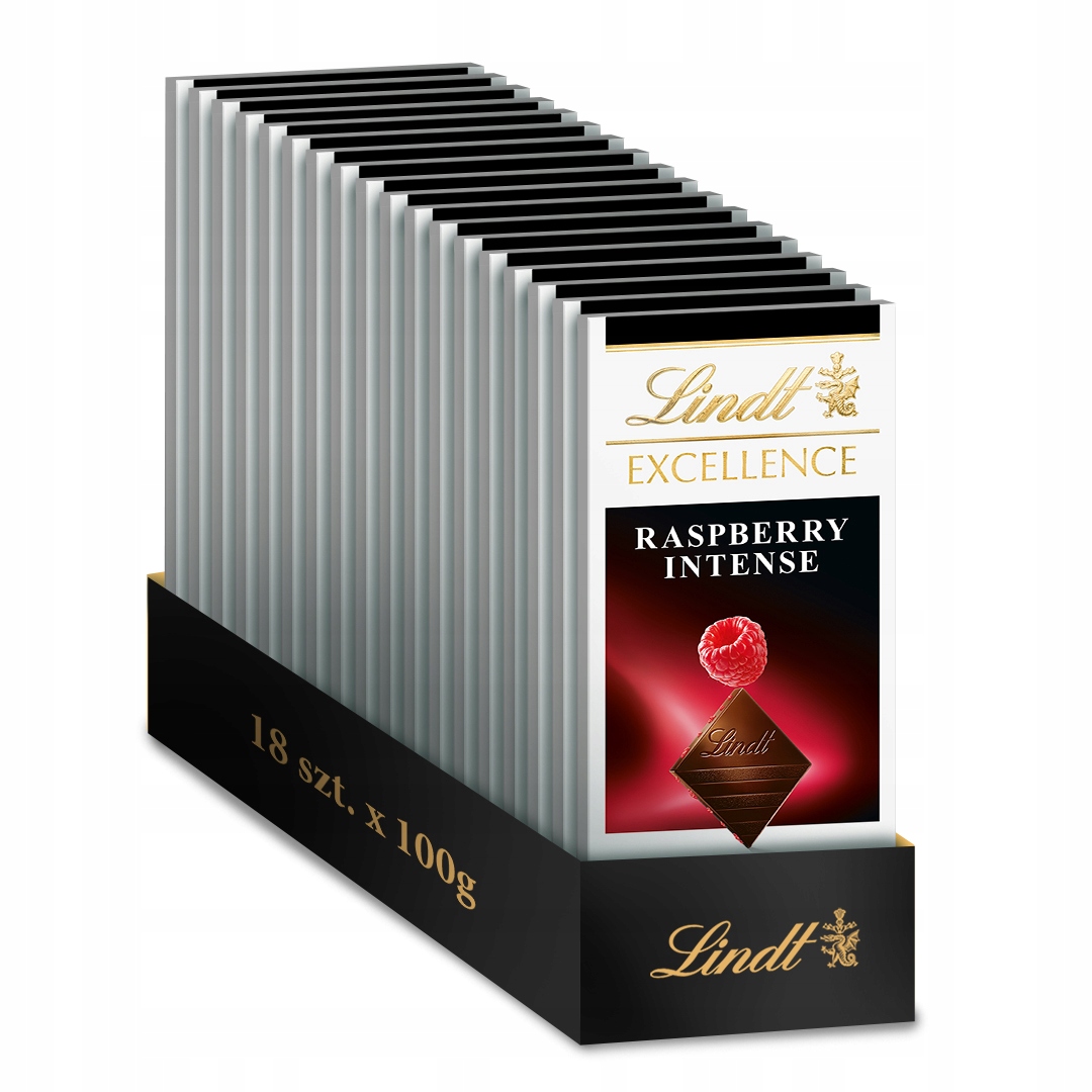 Lindt zestaw czekolada gorzka Excellence z maliną Raspberry Intense 18x100g