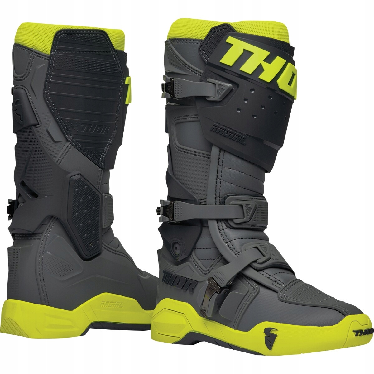 Thor cross enduro topánky Radial gray fluo 9 43