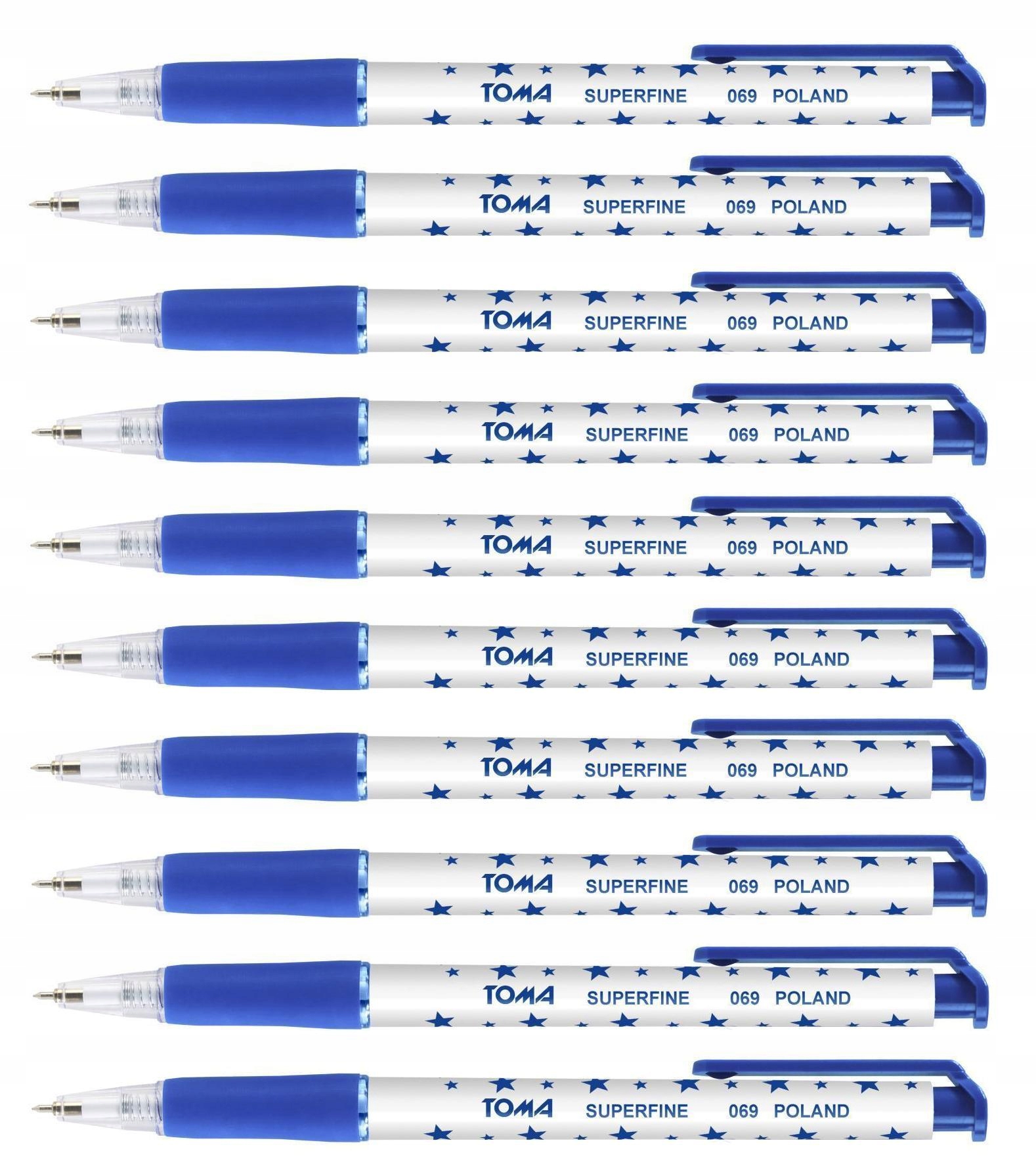 

10 Sztuk Długopis w gwiazdki Toma TO-069 Niebieski