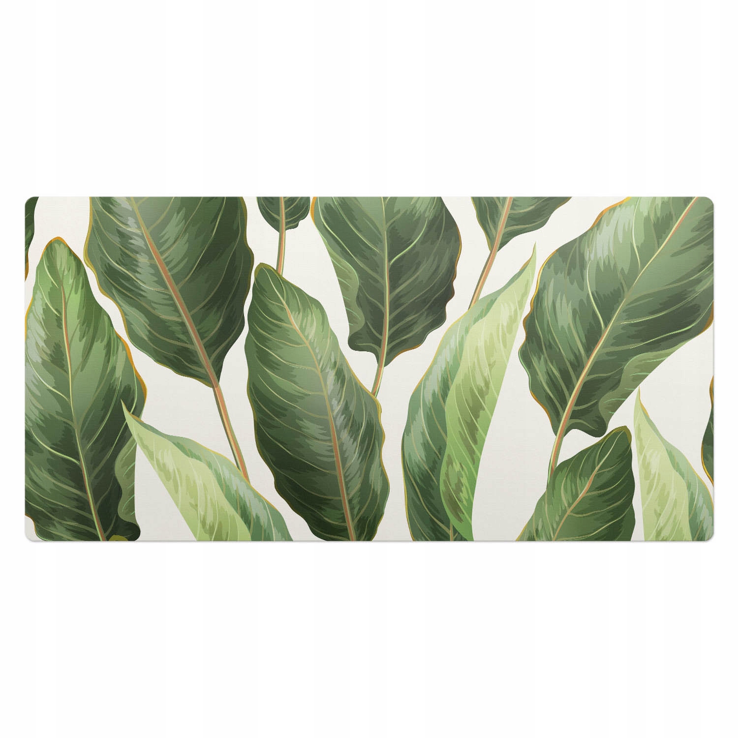 Protiskluzová podložka na psací stůl Zelené akcenty tropických listů 100x50 cm