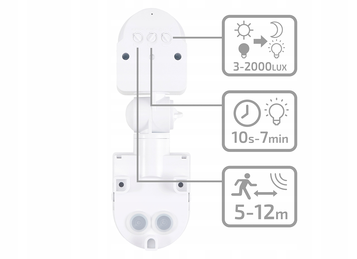 CZUJNIK RUCHU SUFITOWY CP-3B PIR IP44 Marka Ecolight