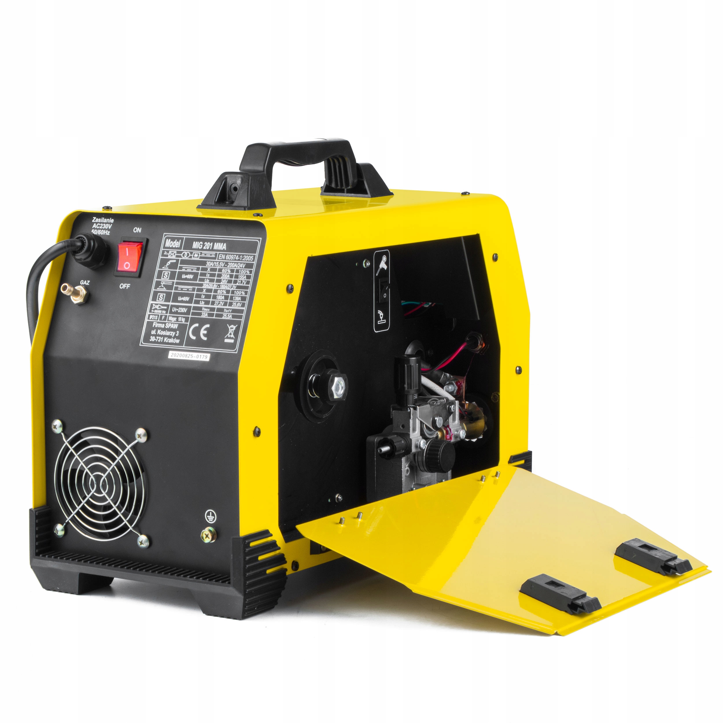 SPAWARKA MIGOMAT MAGNUM MIG 201 MMA MAG TIG 230V 200A FLUX IGBT 2T 4T 3W1 Prąd spawania 200 A