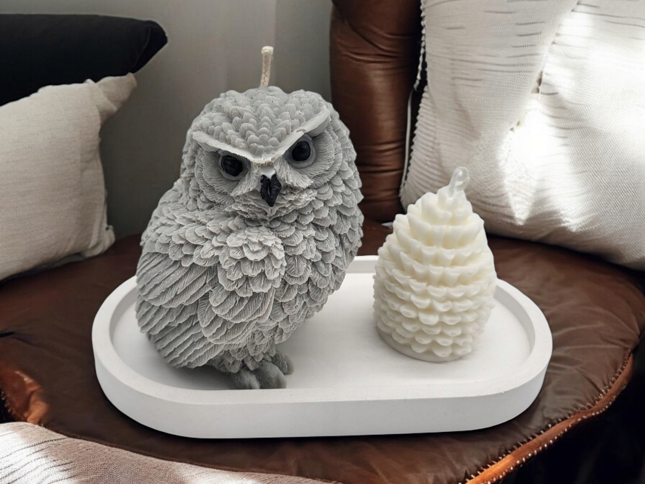 Sójové svíčky Sada pro učitele Sova šedá