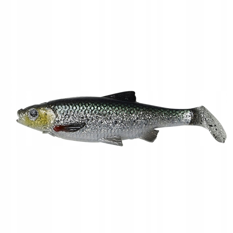 Savage Gear Roach paddle Tail 12,5cm Green Silver