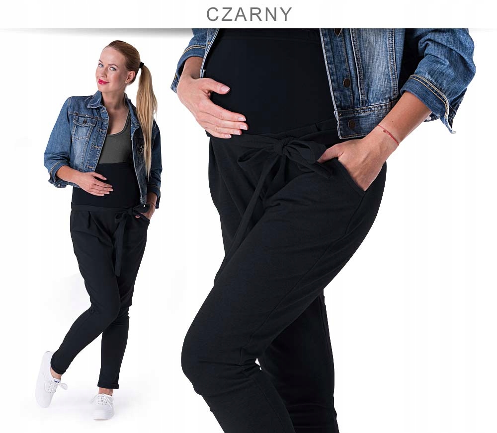 

Spodnie ciążowe Lena kokarda M czarny