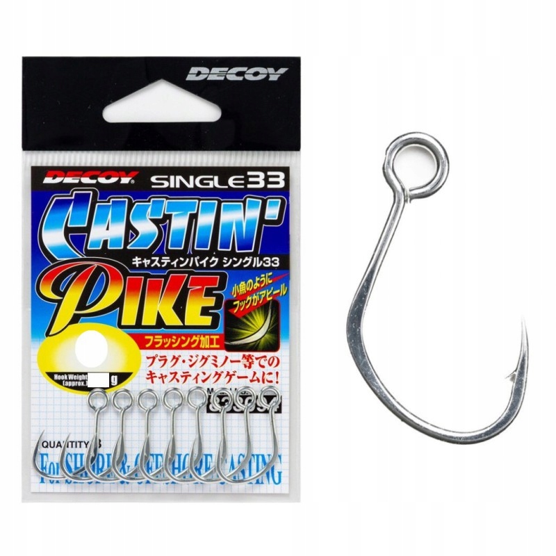 Decoy Hooks Single 33 CASTIN' PIKE rozmiar 6 - Decoy Hooks Single 33  CASTIN' PIKE 6 - 13518694377 