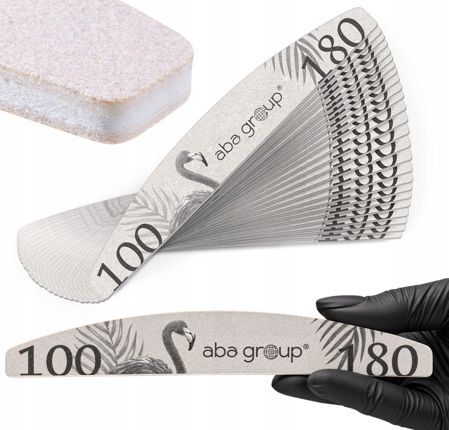 Aba Group Pilnik Do Paznokci Flaming Standard Łódka 100/180 25 szt.