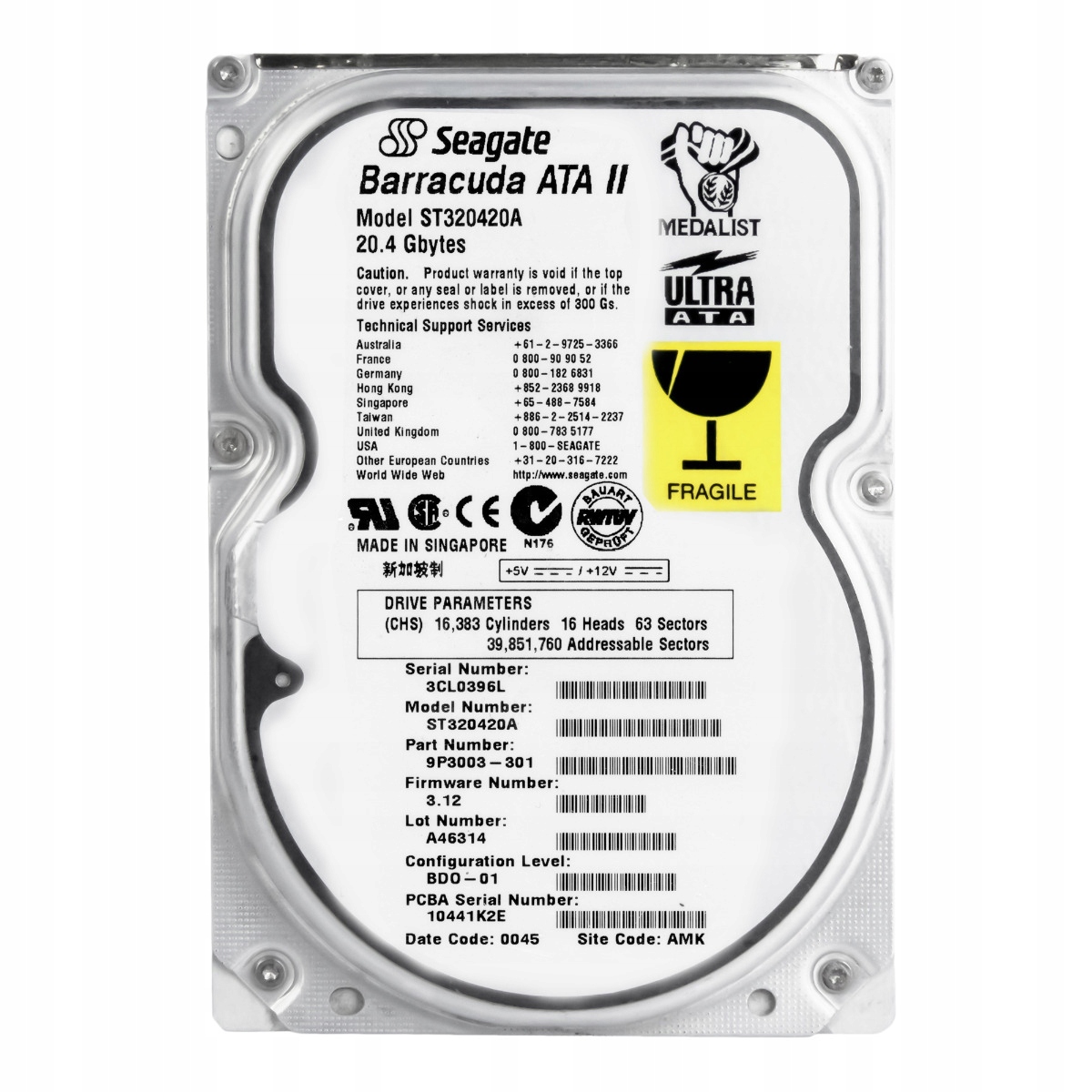 Seagate Barracuda Ata II 20GB 7.2K 2MB Ata 3.5'' ST320420A
