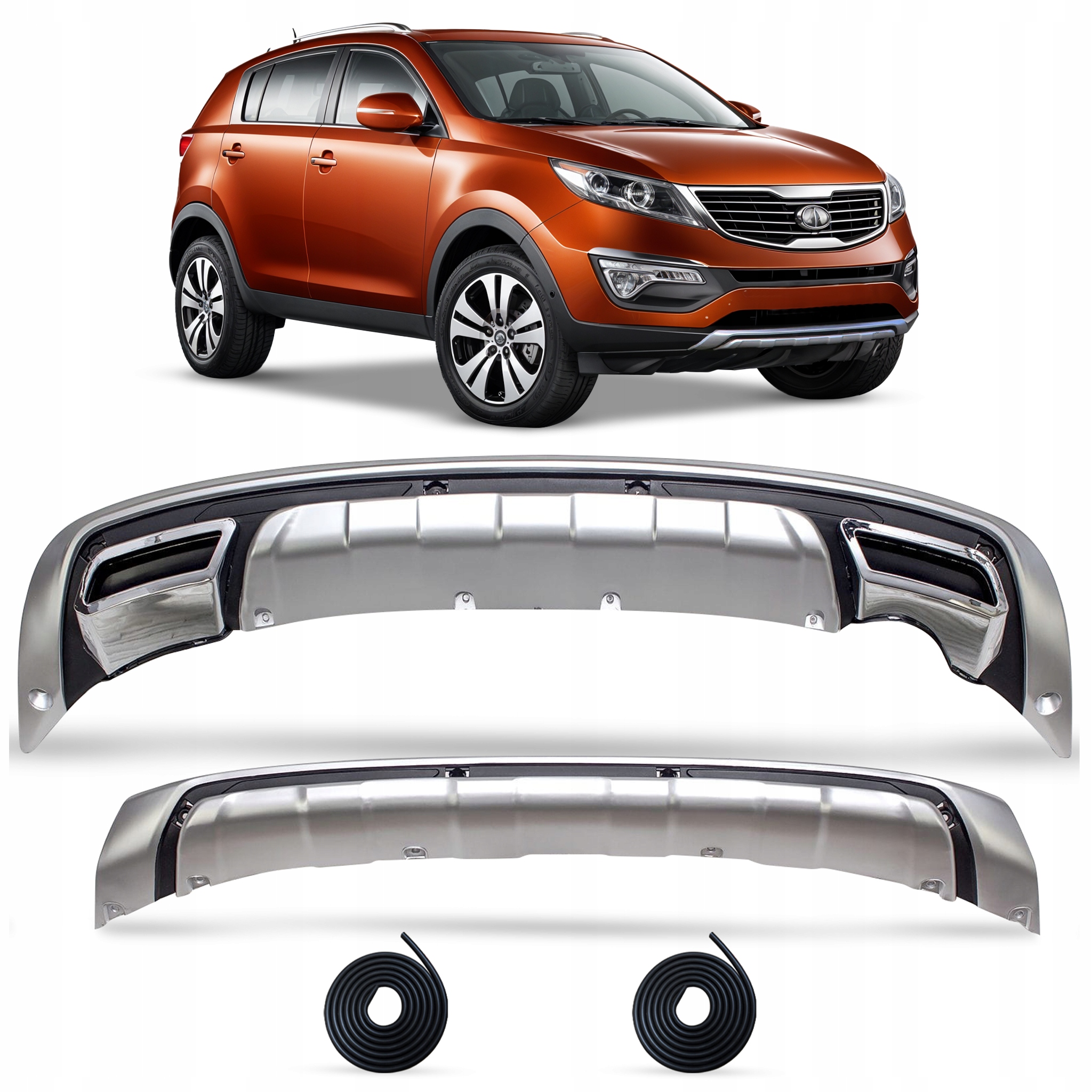 KIA SPORTAGE III SL 2010-2015 OSŁONY ZDERZAKÓW WYDECH