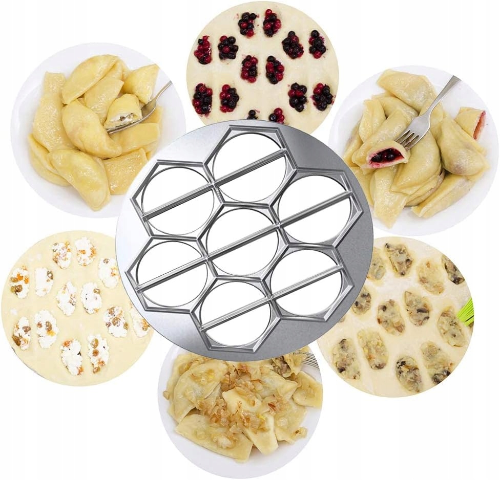 FORMA FOREMKA PIEROŻNICA DO PIEROGÓW USZEK PIEROGI RAVIOLI WYKROJNIK EAN (GTIN) 5908298007020