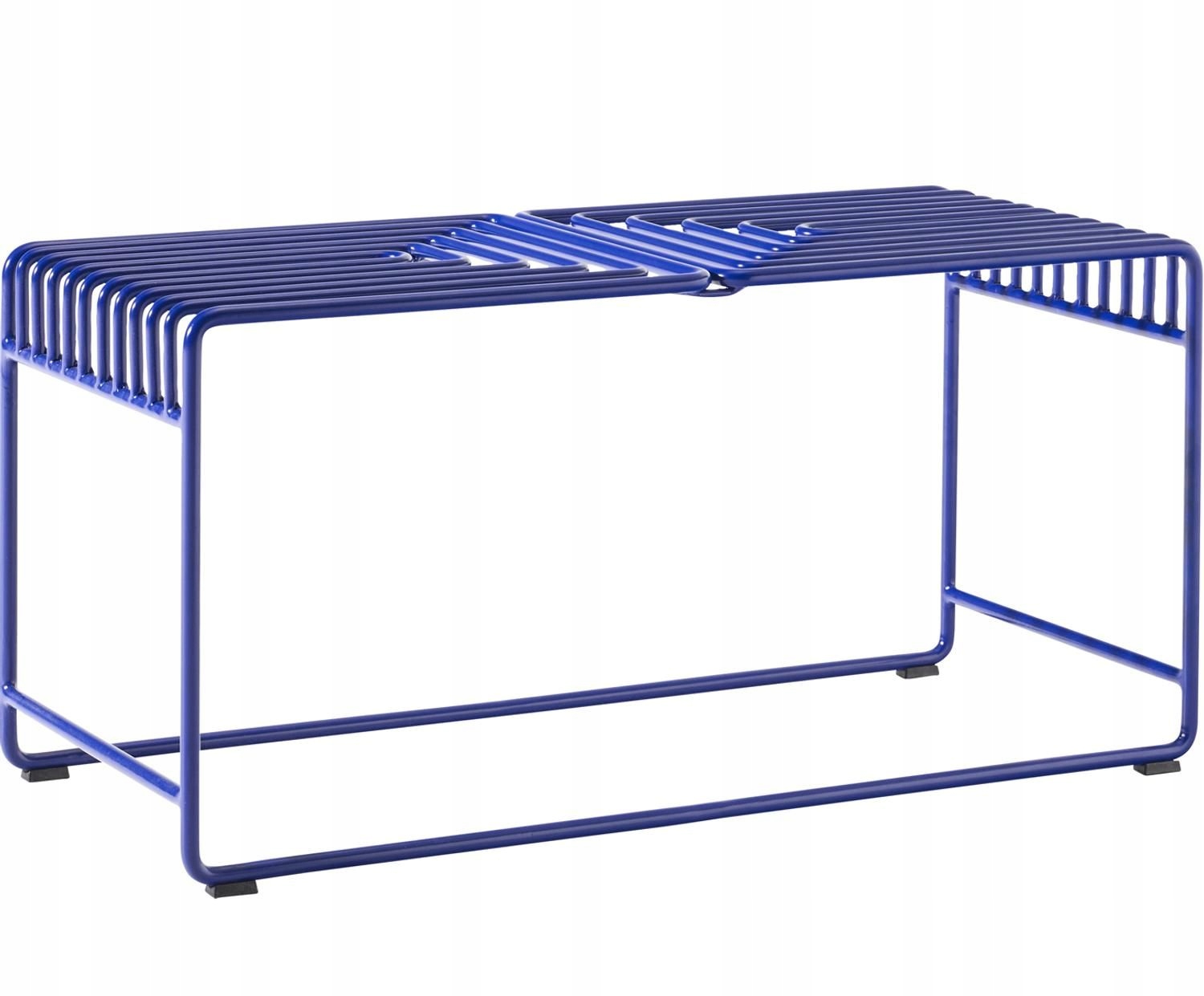 Modrá kovová lavica Banu 96x47x44 cm Westwing