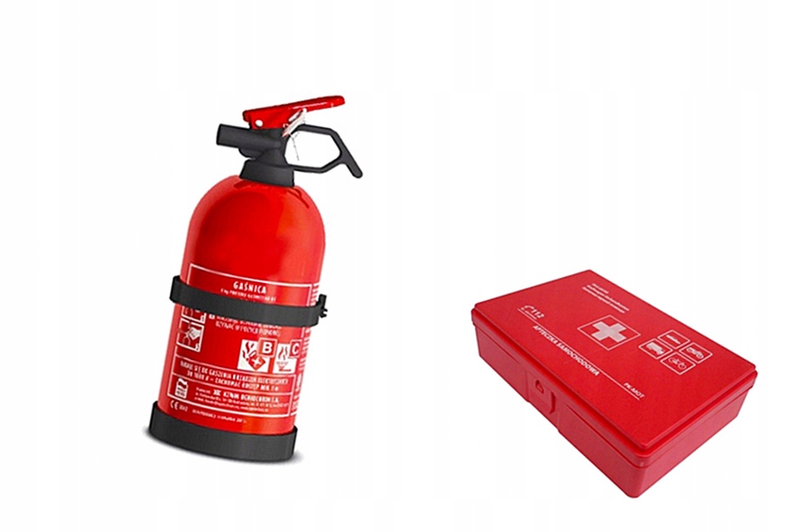 ZESTAW DO AUTA APTECZKA I GAŚNICA SAMOCHODOWA N8I55