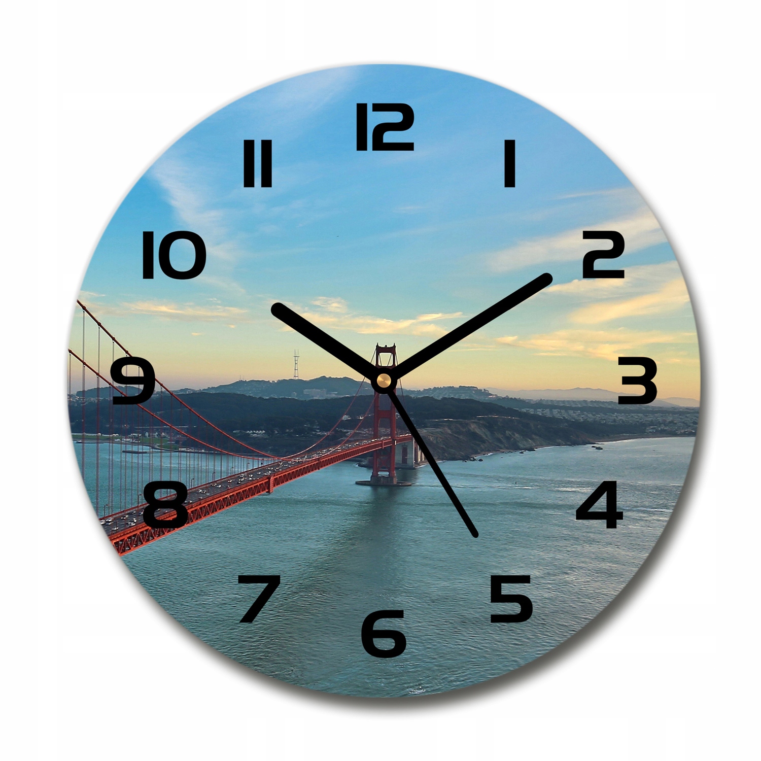 

Zegar szklany okrągły Most San Francisco fi 30 cm