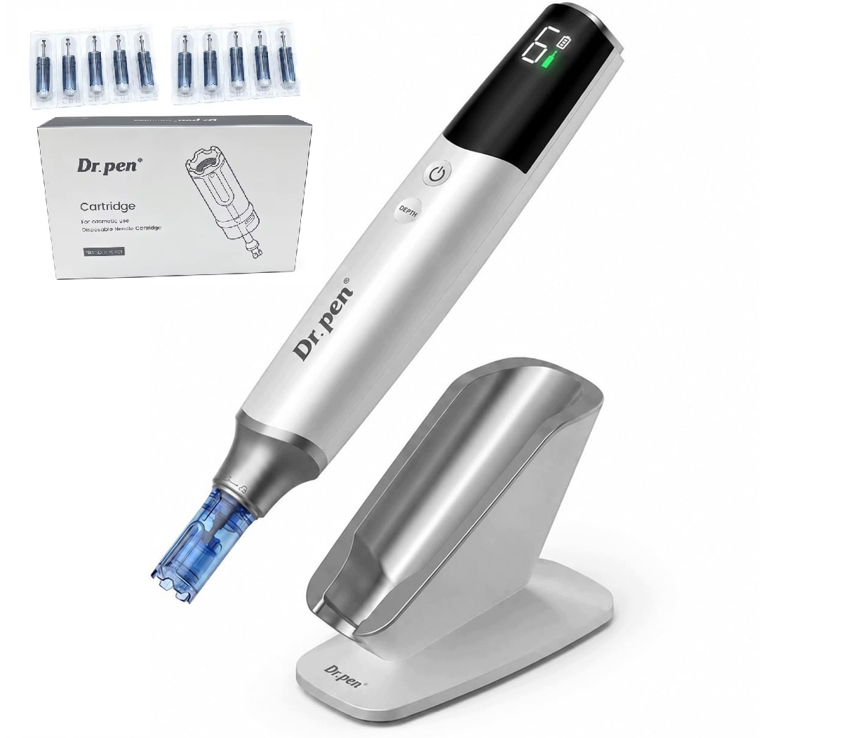 Dr Pen M9 dermapen do mezoterapii bezprzewodowy 12 kartridży