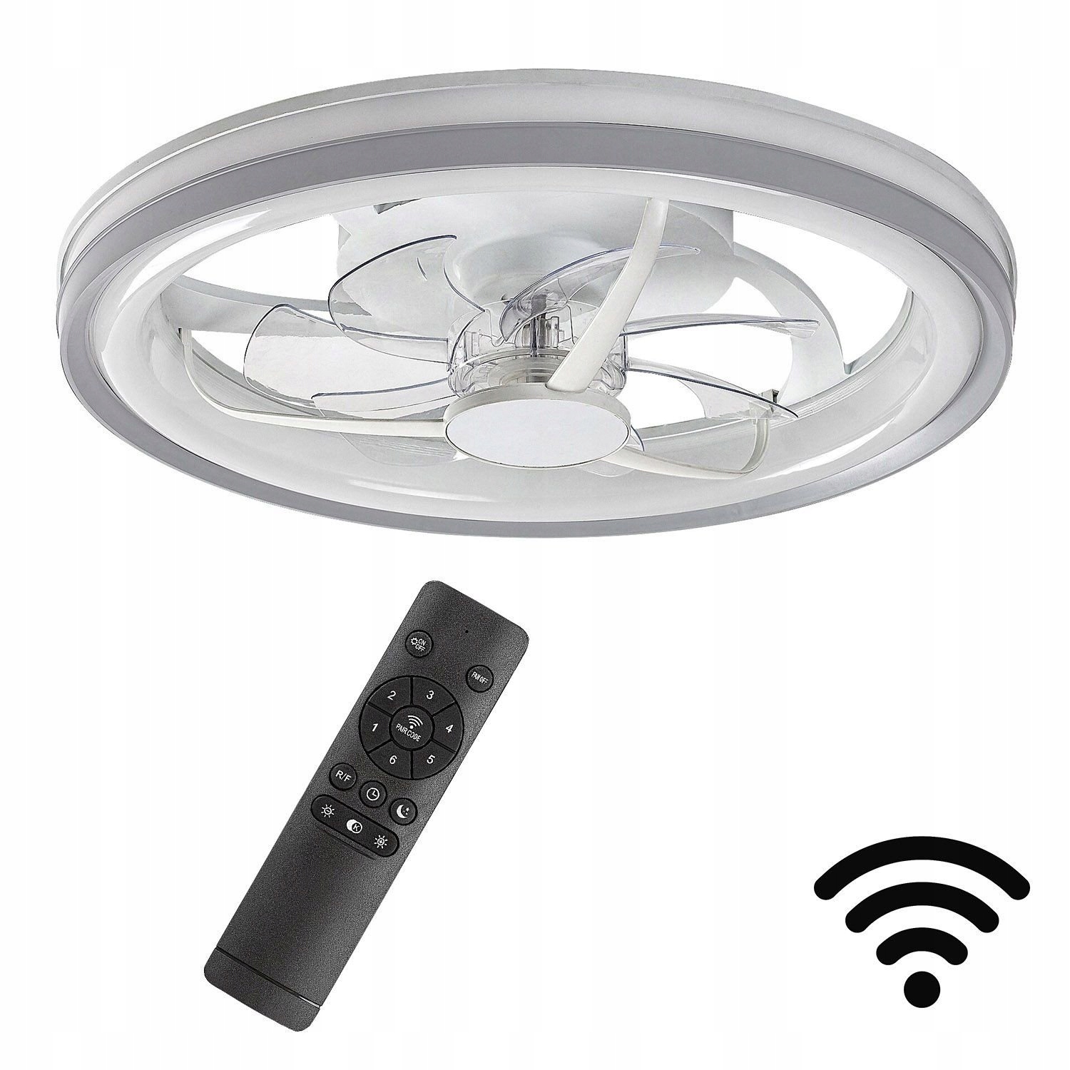 Stropná lampa s ventilátorom 40W WiFi Led ventilátor s diaľkovým ovládaním Fanr