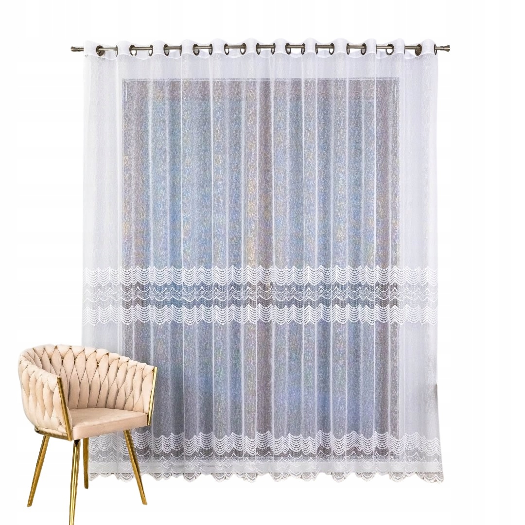 Hotová Záclona Na Průchodkách, Pásový Vzor Polský Výrobek 350x245