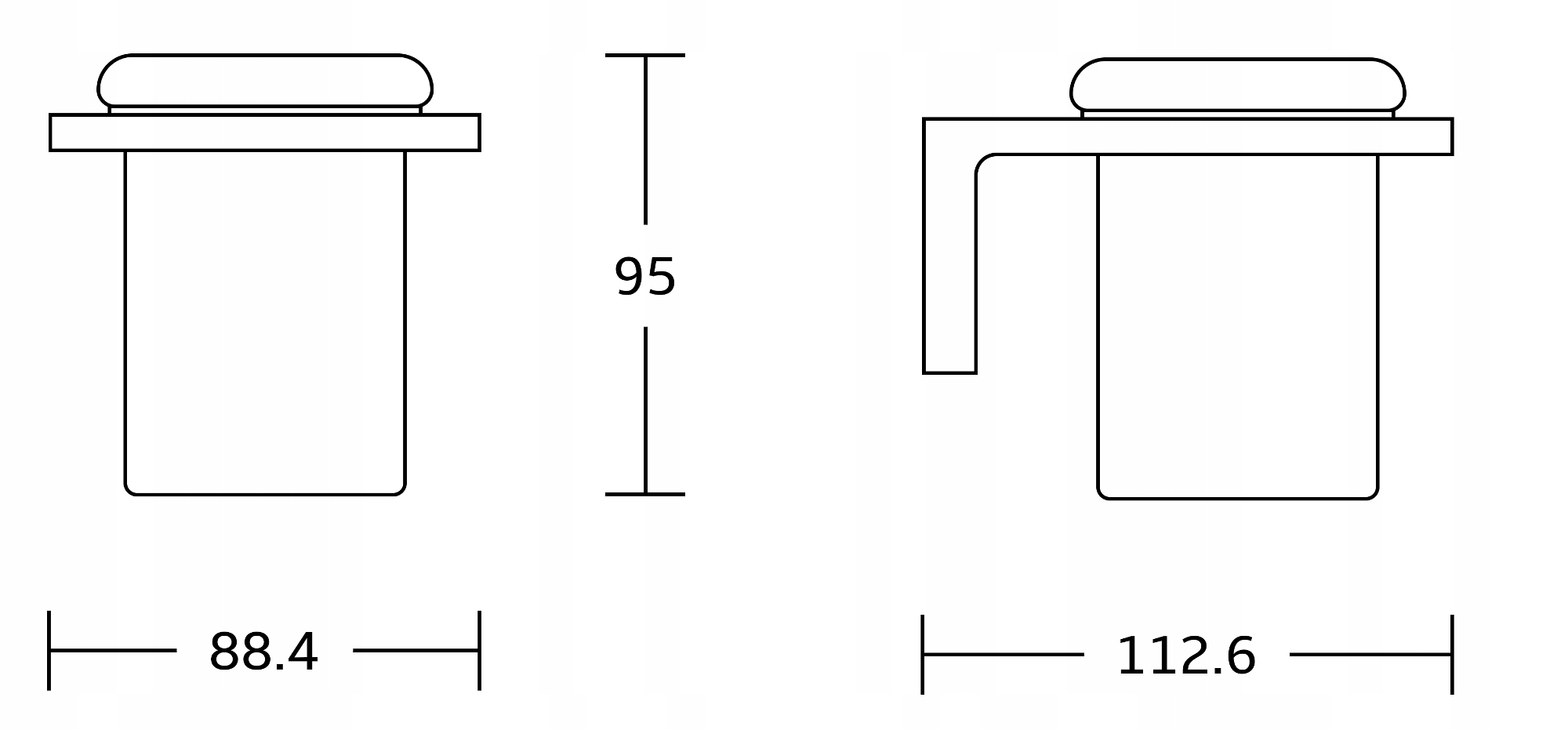 MEXEN LEA WISZĄCY KUBEK NA SZCZOTECZKI CHROM Kod producenta 7017338-00