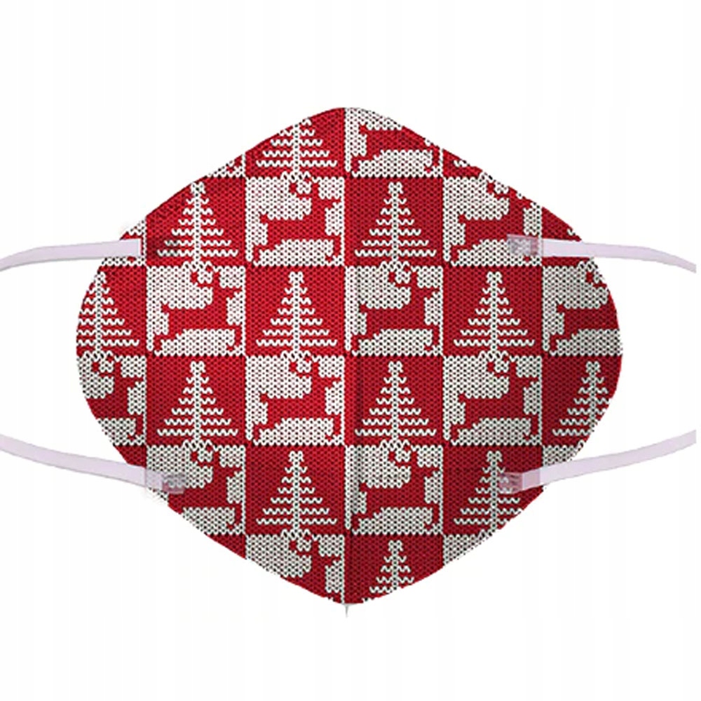MASKA KN95 OCHRONNA 4 warstwowa Święta wzór