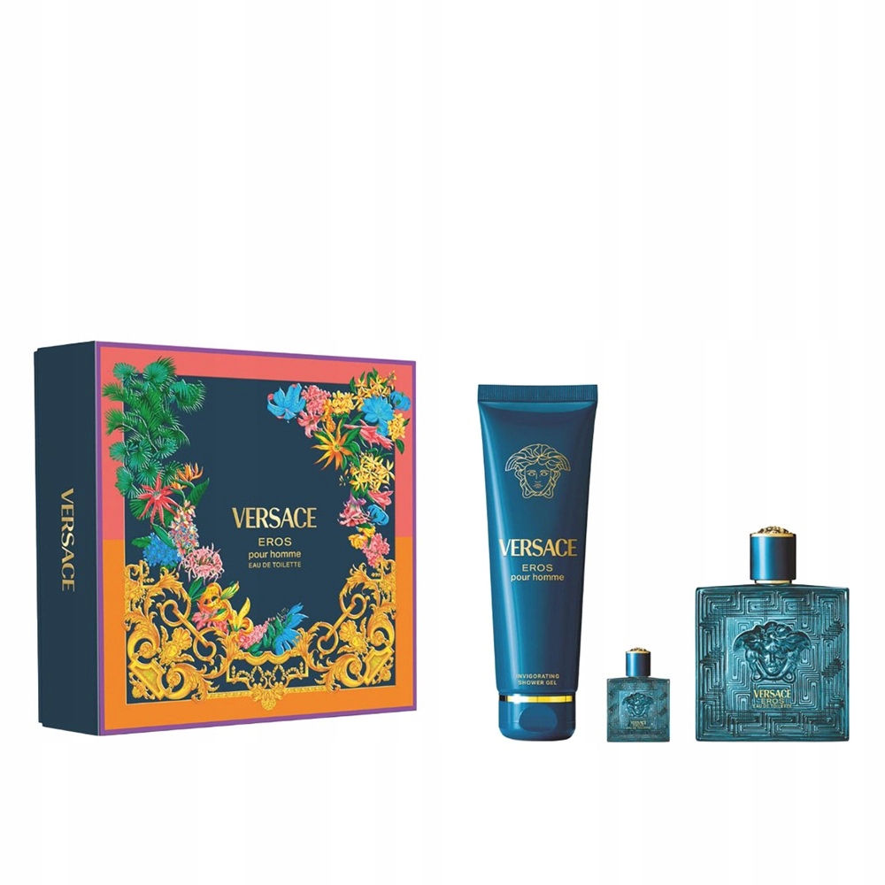 Versace Eros Pour Homme sada toaletní voda ve spreji 100 ml sprchový gel