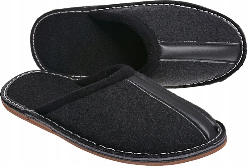 

Pantofle Męskie Polskie Filcowe czarny 41