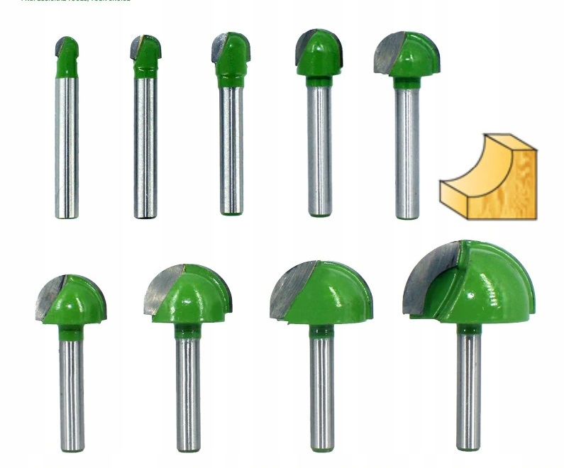 Frez Kulisty Półokrągły Kulowy 6mm x 12mm Węglik Rodzaj frezu kształtowy