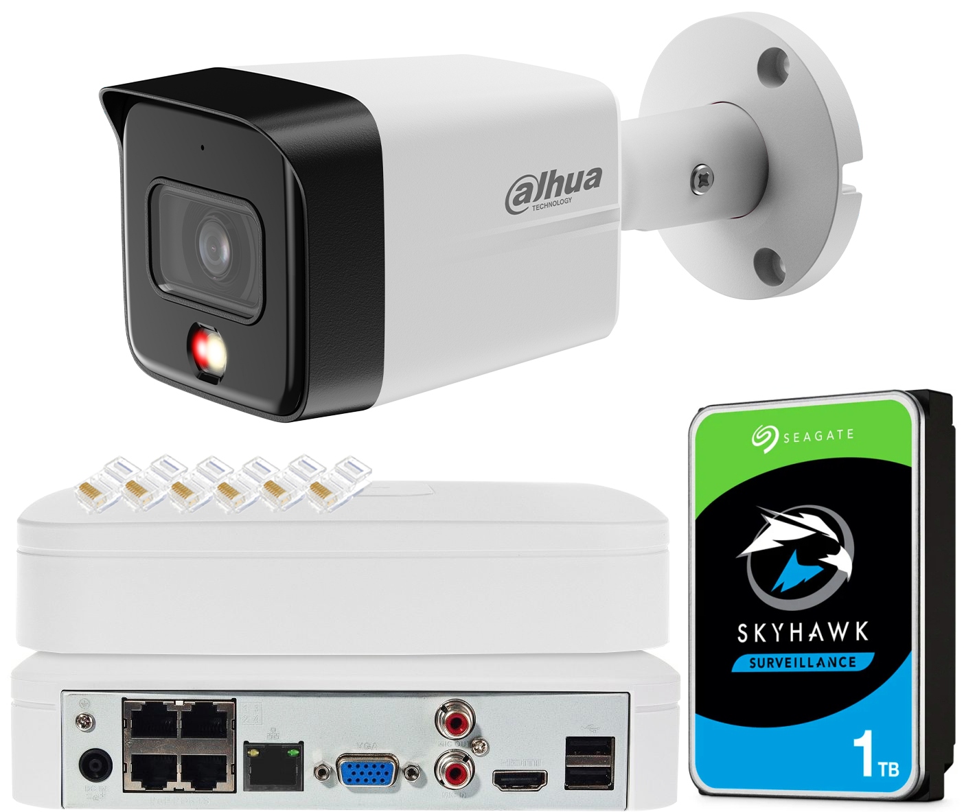 Sada na monitorovanie Ip 8Mpx Dahua Kamera IPC-HFW1839TC-A-IL Smart Dual Light