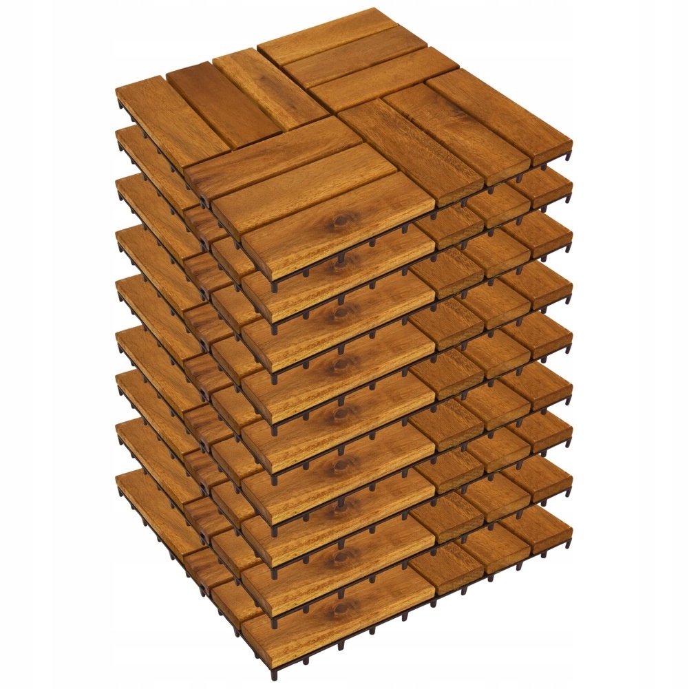 Dřevěné terasové dlaždice Akácie Voděodolné Progarden 30 x 30 cm 9 ks