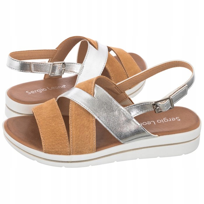 

Buty Damskie Sandały Sergio Leone Beżowe Sk 039