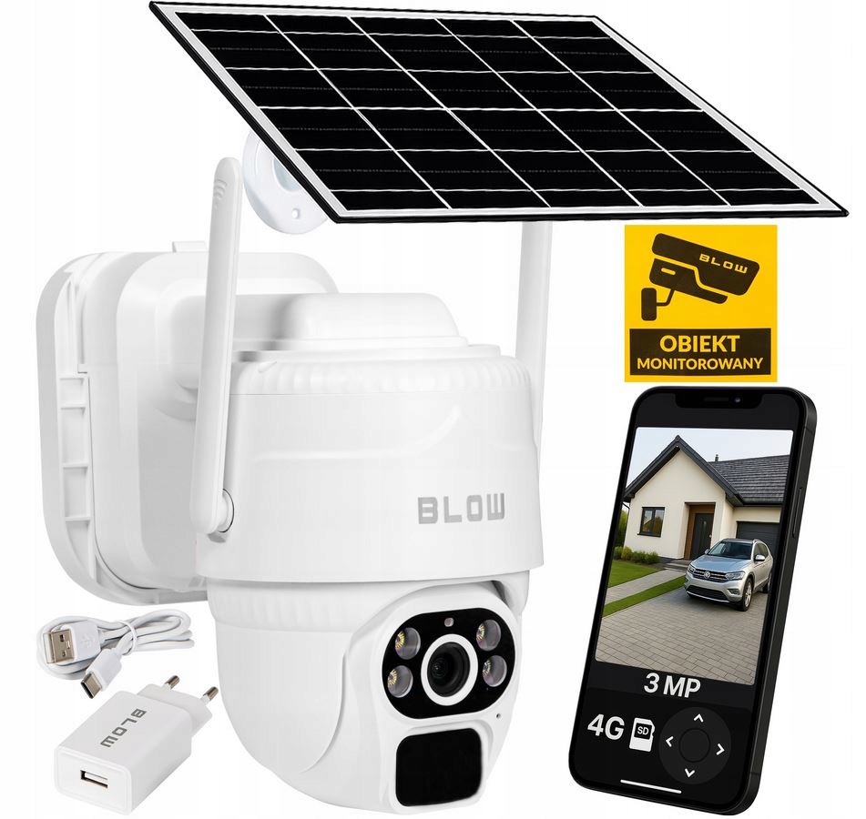 Kamera 4G Lte Ip Solární Panel Monitorování Domu Venkovní Sklad Otočný