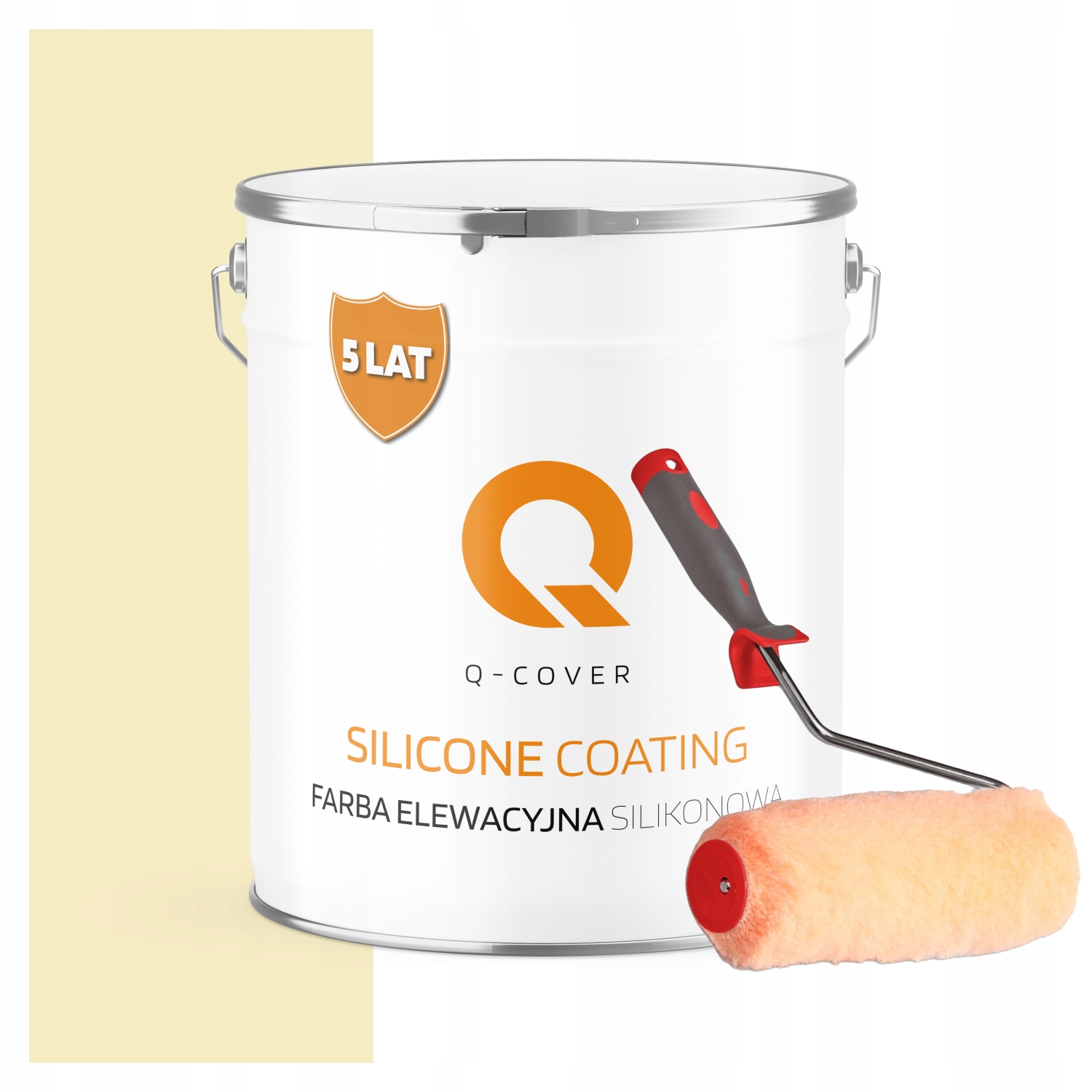 Fasádna silikónová vonkajšia farba na omietku 5L Farba Žltá Jasná valček