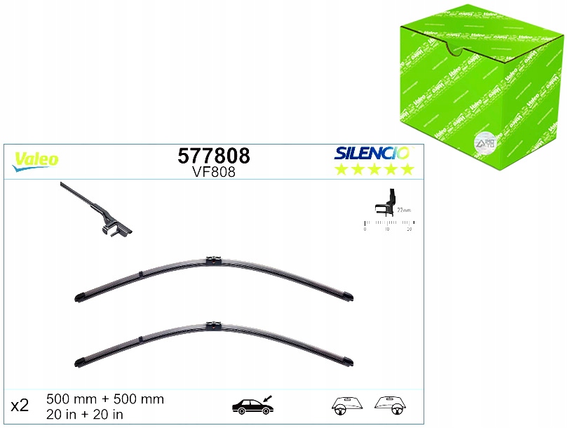 Pero Stierača 2KS VF808 Silencio Xtrm 500MM M Asistent vodiča #33