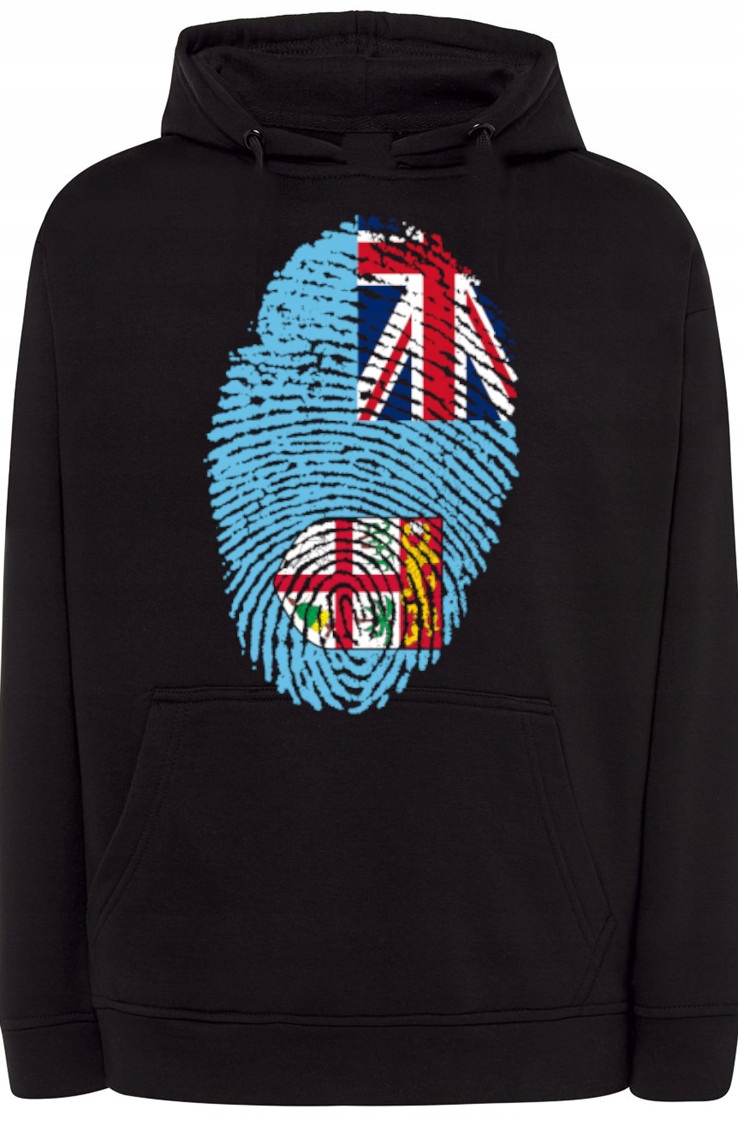 Fiji Vlajka Otisk Mikina Módní Kapuce r.XXL