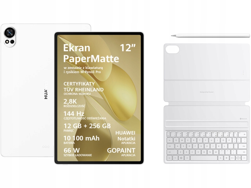 Tablet Huawei MatePad 12X 2025 12'' 12/256 Gb Biały Rysik Klawiatura