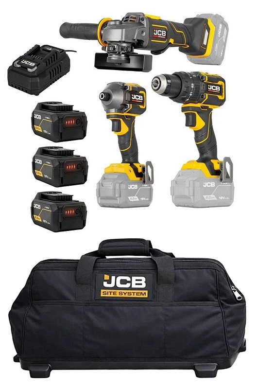 JCB-18PKIT-7 Wkrętarka Zakrętarka Szlifierka Trzeci Akumulator