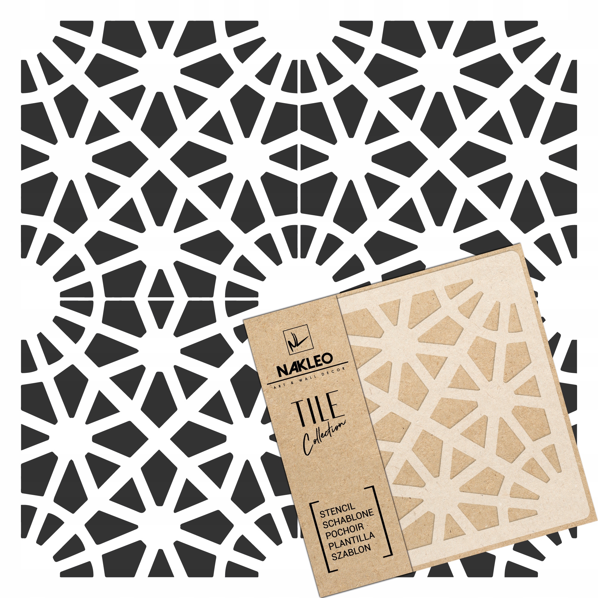 SZABLON MALARSKI do kafelków płytek BAIRRO 60x60cm