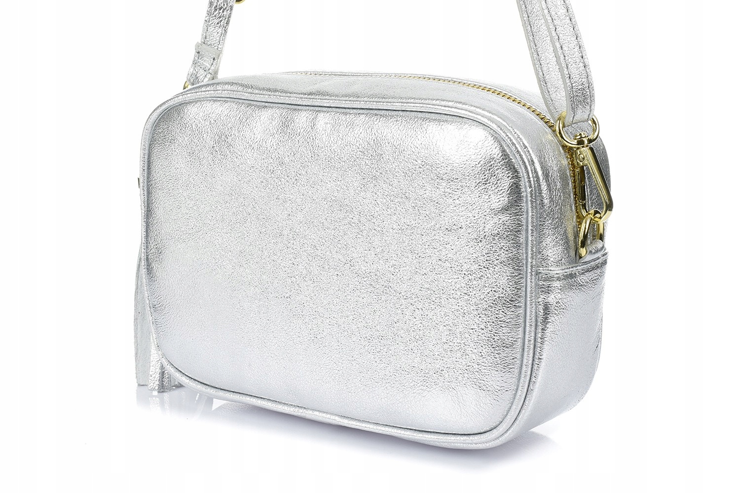 Italská kabelka Přes Rameno s koženým střapcem