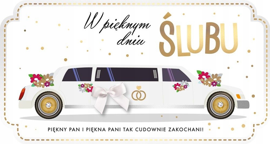 

Kartka na ślub dla Młodej Pary pomysłowa 3D PM178