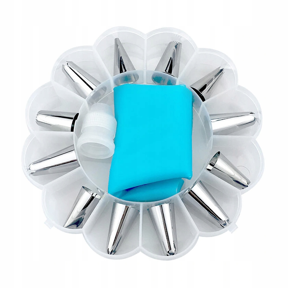 RĘKAW CUKIERNICZY Z 12 KOŃCÓWKAMI W PUDEŁKU 15 EL. Rodzaj akcesoriów rękaw cukierniczy