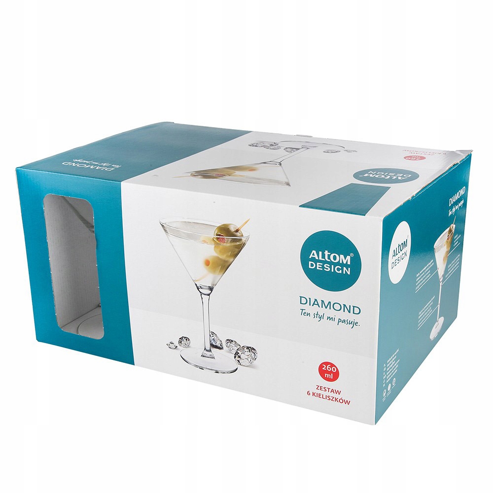 Kieliszki do martini komplet Altom Design Diamond 260 ml 6 sztuk Kod producenta 0102003136