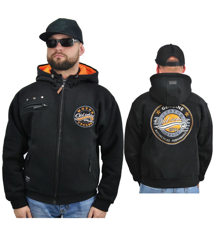 Pánská moto bunda mikina chopper retro old school L