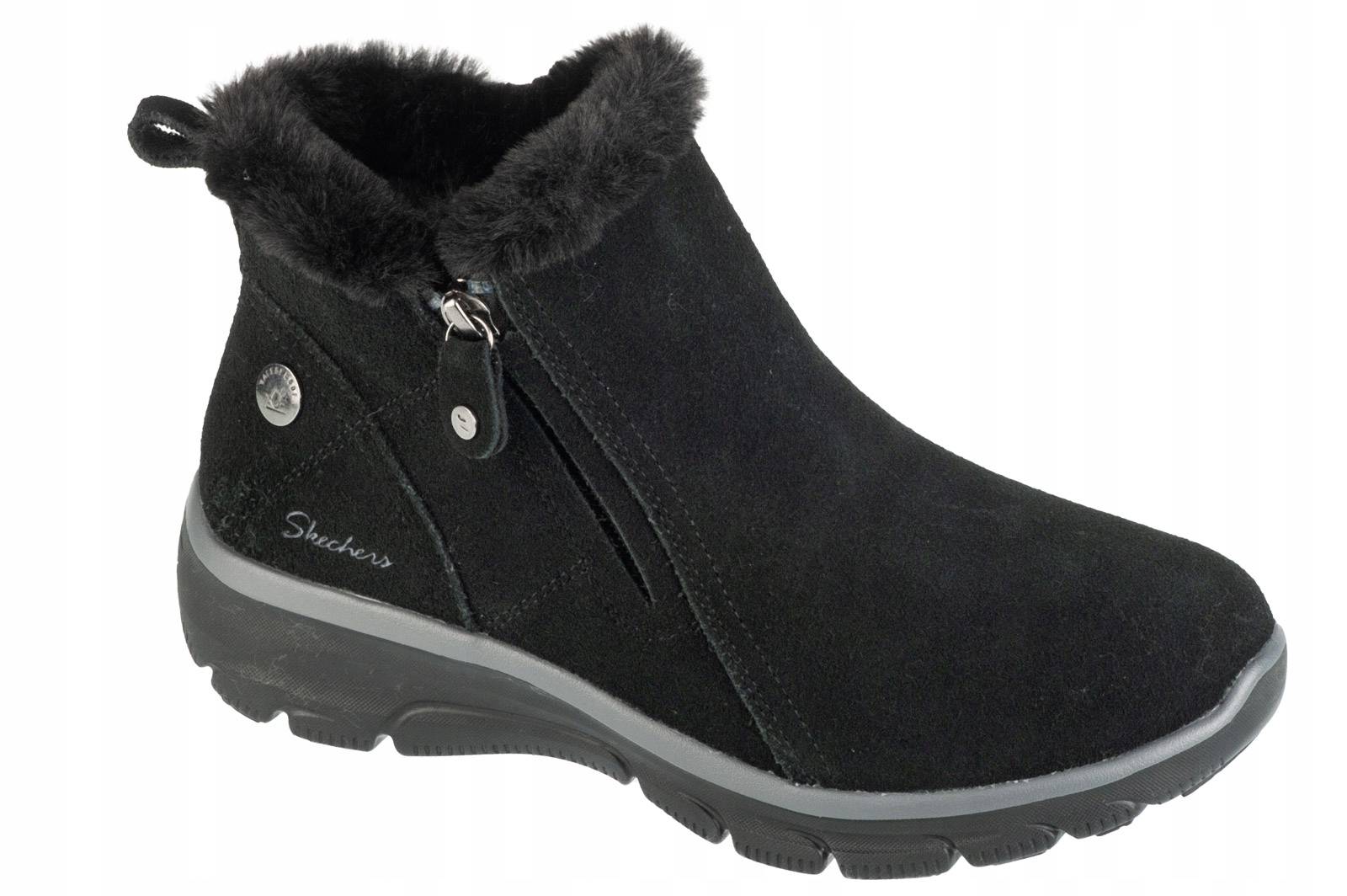 Skechers Easy Going High Zip 2 [38] Dámské zimní boty semišové černé