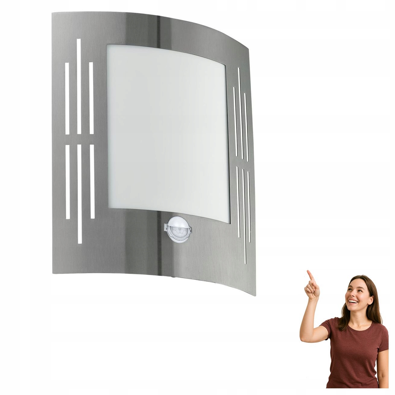 Nástěnná lampa s čidlem City 88144 Eglo