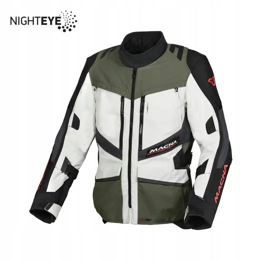 Macna Bunda Domane Motorcycle Jacket Light Grey/green/black Farba Svetlo Šedá