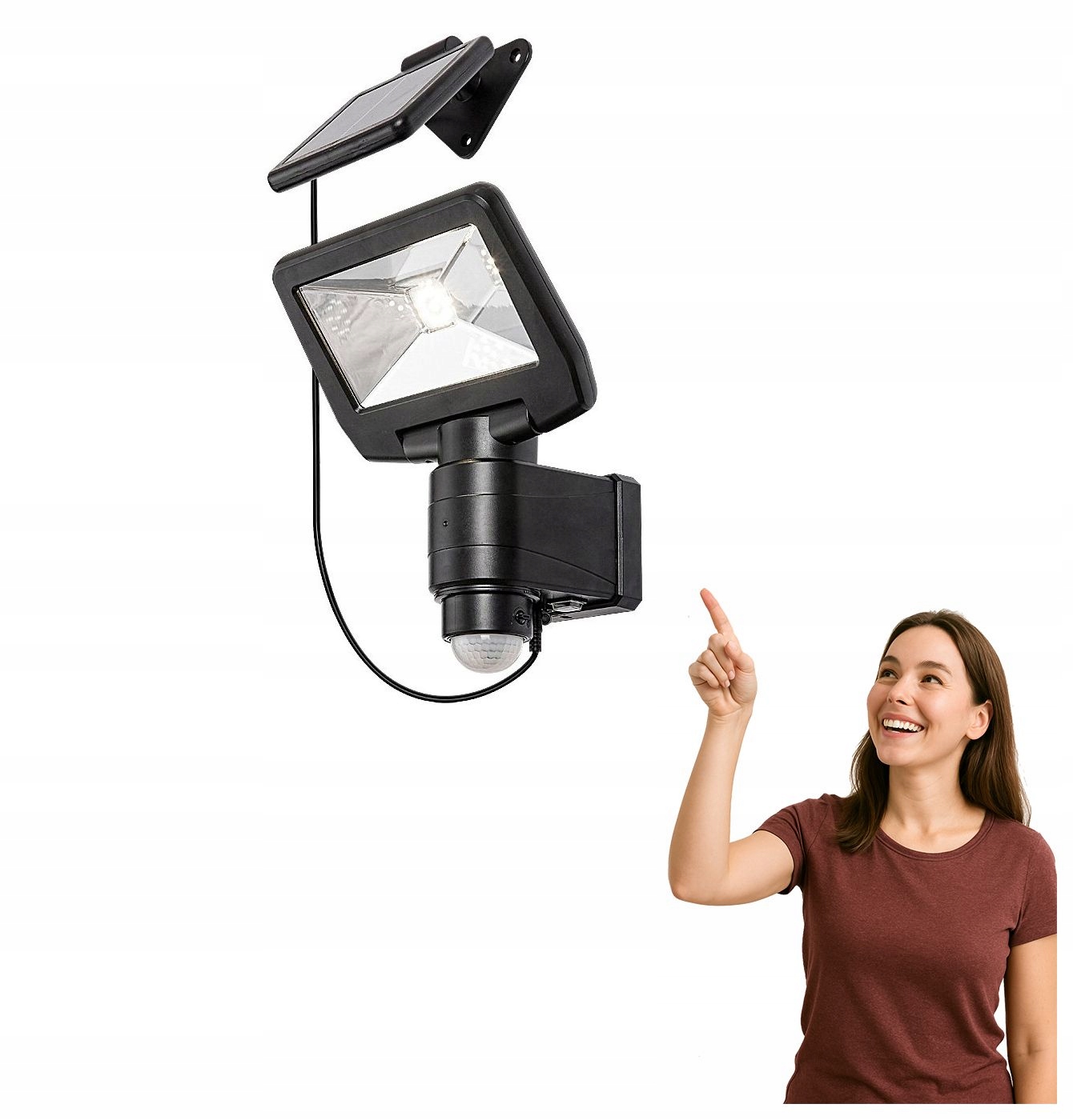 Venkovní solární Led reflektor 5W se senzorem Dojran 77021 Rabalux