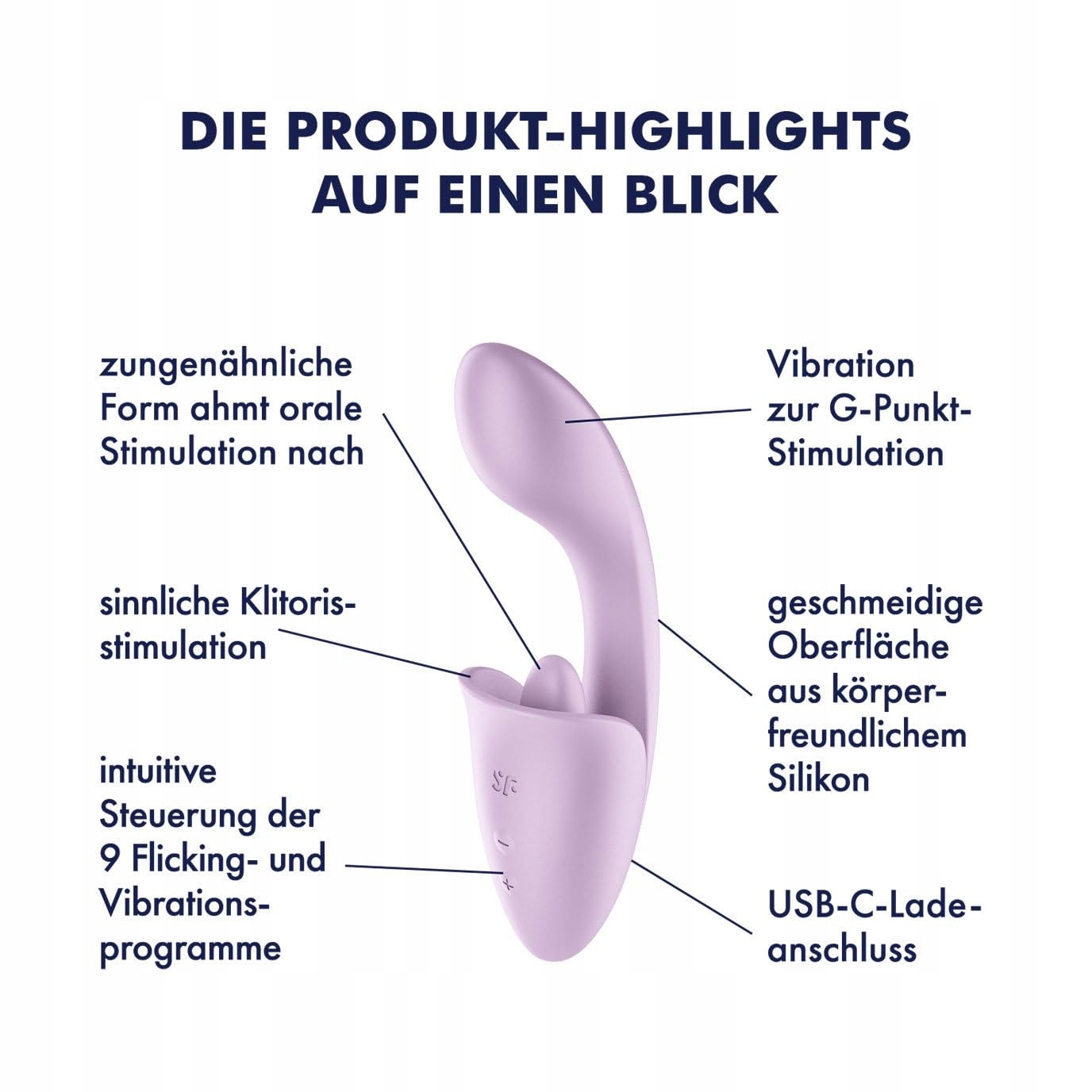 SATISFYER Tongue Expert Wibrator Klitorisu i Punktu G Wodoodporny — miniatura 3