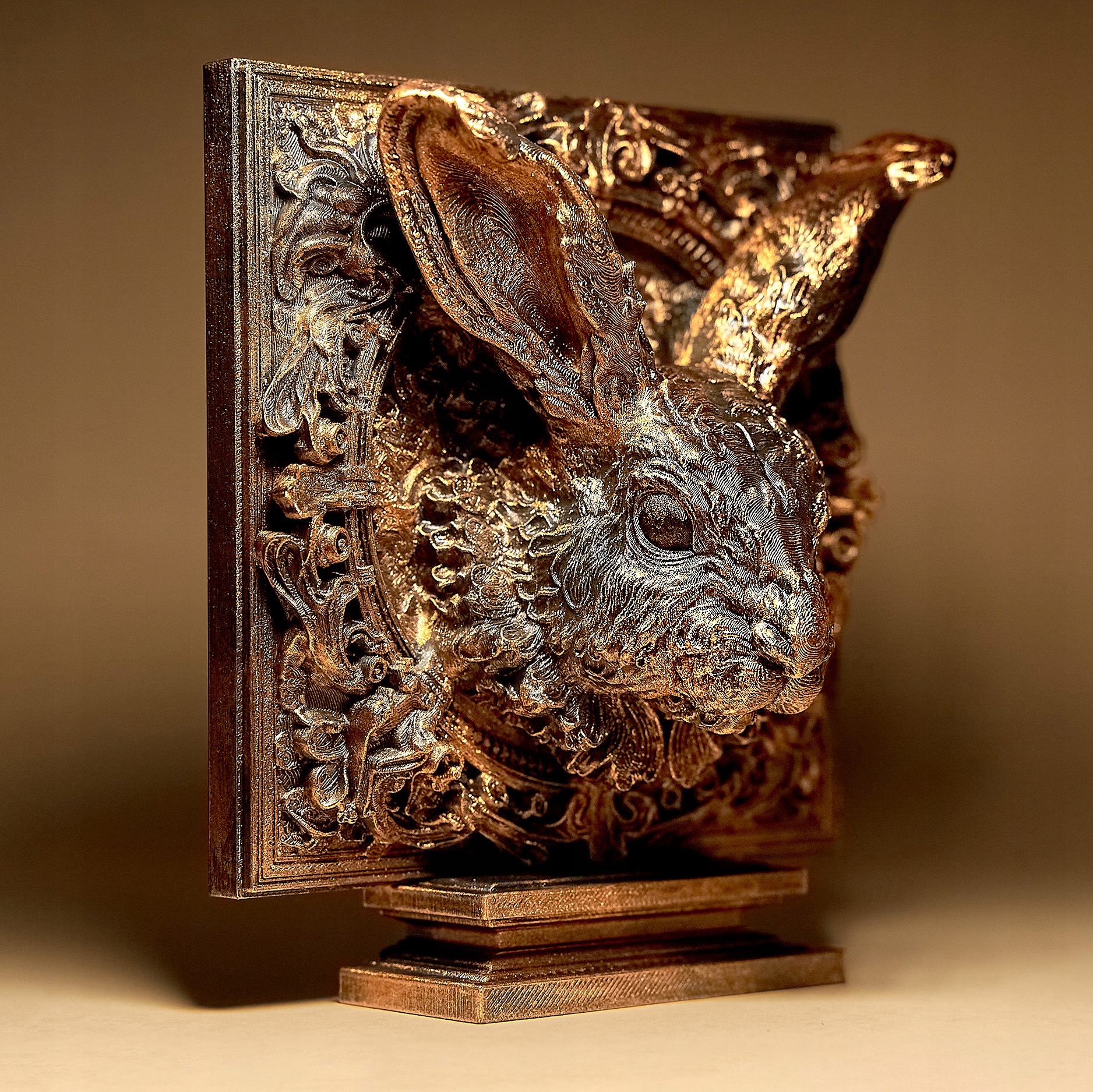 Čínský králík Znamení zvěrokruhu Soška Socha Figurka Dekorace 3D tisk 15 cm