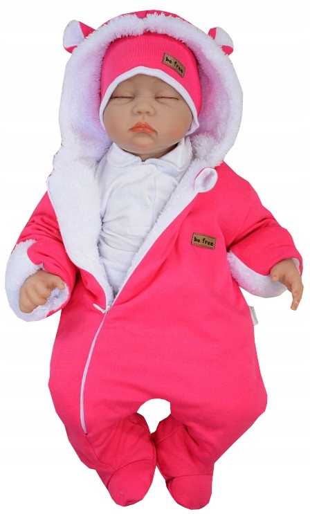 KOMBINEZON PAJAC KOMPLET OCIEPLANY CZAPKA 62 L500E Rękaw długi rękaw