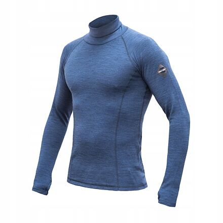 Sensor Merino Bold pánské triko dl.rukáv roll neck cool blue velikost XL
