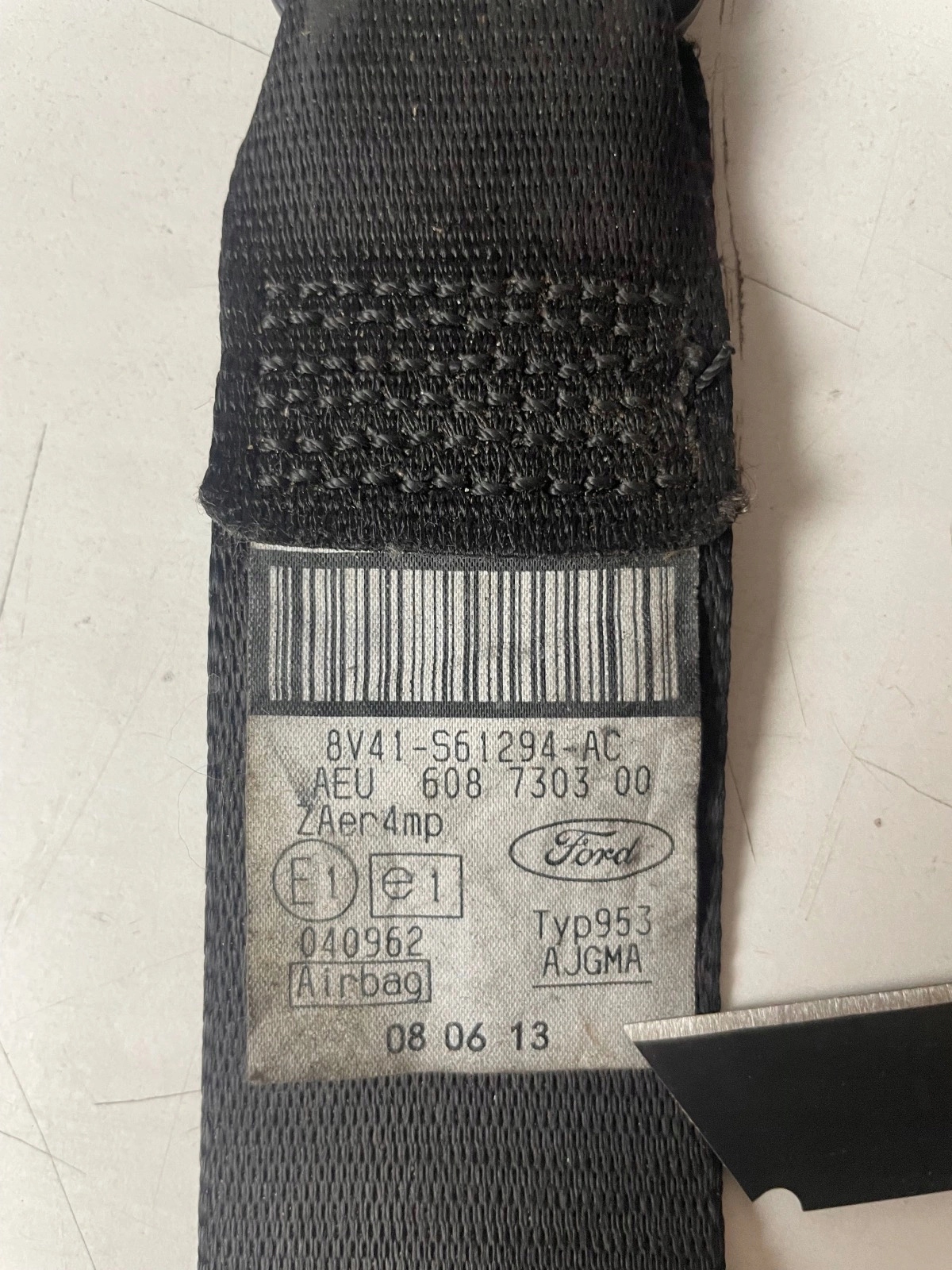 tension belt safety front front right Ford Kuga Mk1